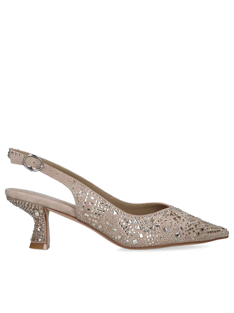 Beige, leather pumps Louise, Alma en Pena, AM0029-01, Pumps, Konopka Shoes