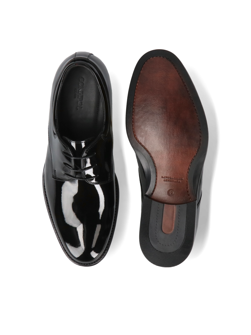 Lacquered men's shoes, raising height, elegant men's shoes for suit