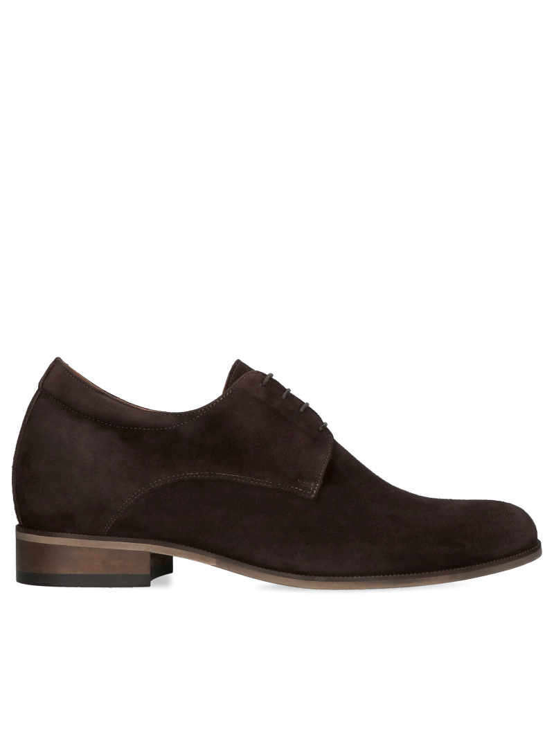 Brown elevator shoes Bruce +7 cm, Conhpol- Polish production, Derby, CH4069-04, Konopka Shoes