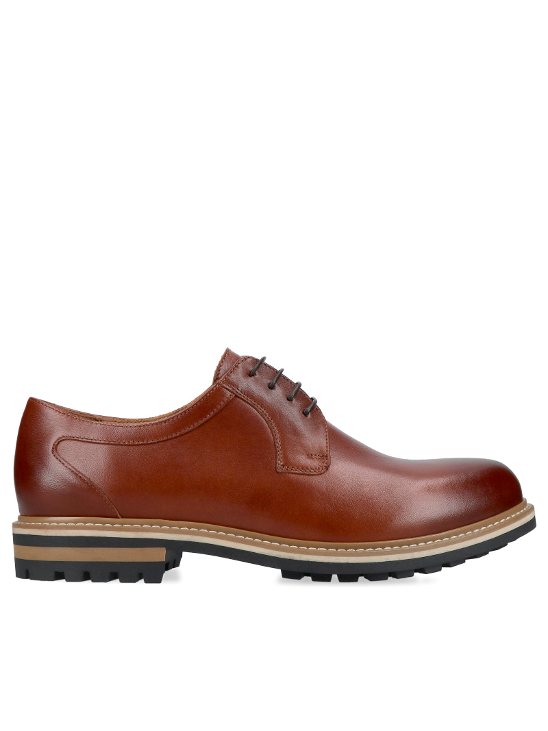 Brown casual, shoes Olivier II, Conhpol - Polish production, Derby, CE6315-02, Konopka Shoes