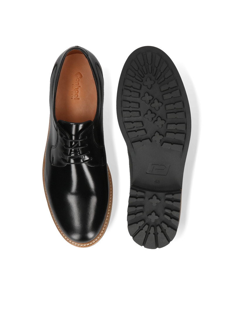 Polish men's leather shoes, black casual, Polish brand Polish men's leather shoes, black casual, Polish brand