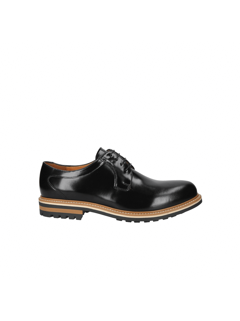 Polish men's leather shoes, black casual, Polish brand Polish men's leather shoes, black casual, Polish brand