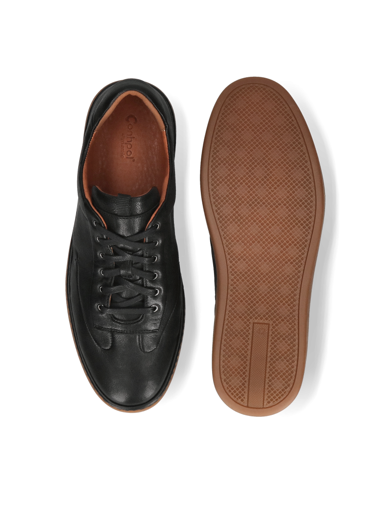 Men's lifestyle shoes, leather, light and flexible Polish production, Conhpol Dynamic, Konopka shoes