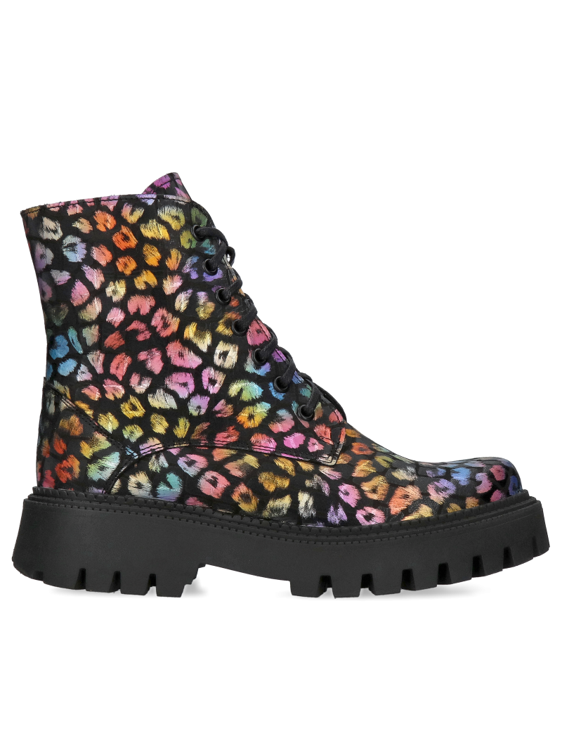 Women's colorful boots, decorative suede leather shoes, insulated boots, workers, Konopka Shoes