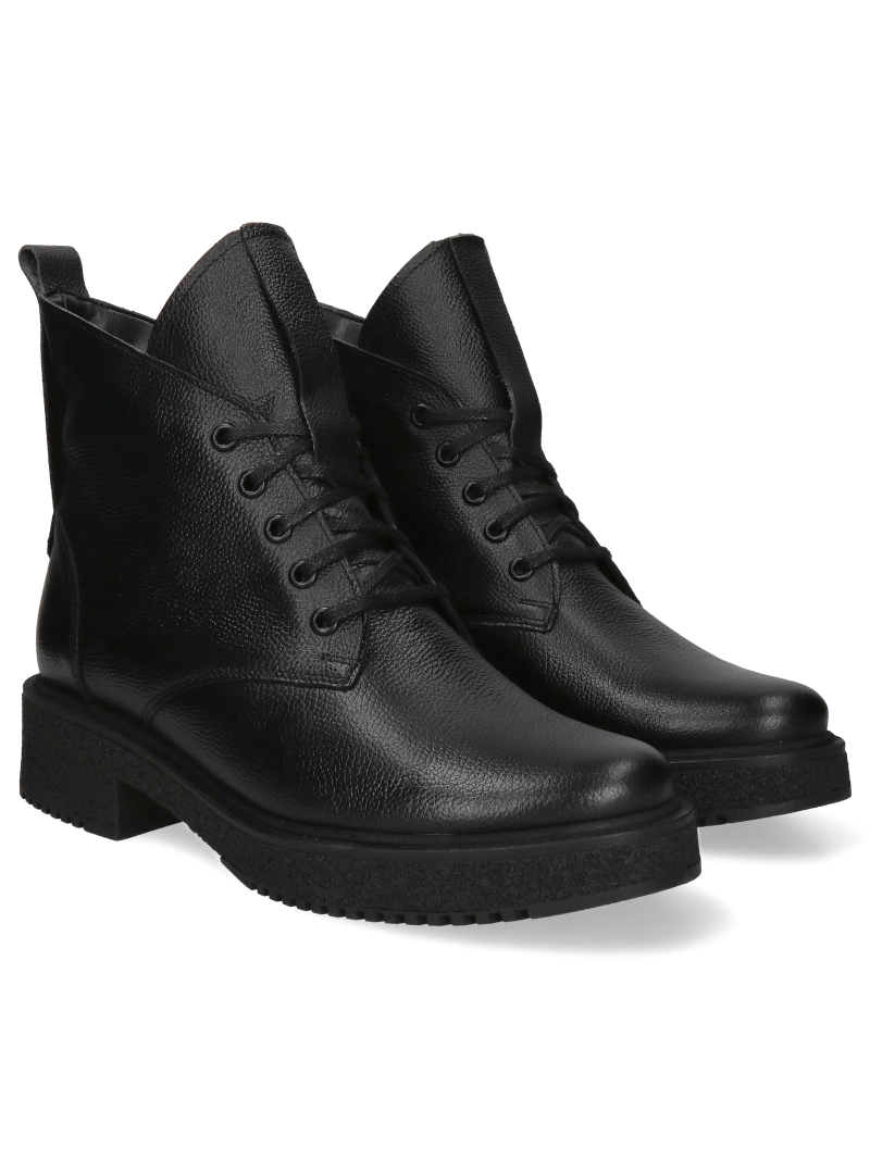 Women's black boots, grain leather shoes, insulated boots, Konopka Shoes Women's black boots, grain leather shoes, insulated boots, Konopka Shoes