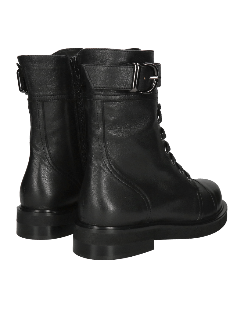 Women's insulated boots, winter, black grain leather, glans, boots, Konopka Shoes