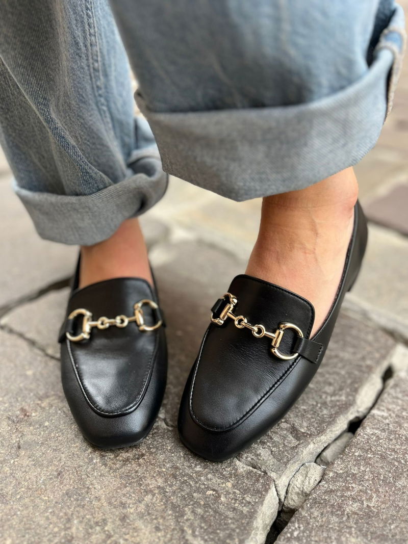 Black loafers shoes Luisa, Conhpol Relax - Polish production, RE2757-03, Loafers and moccasins, Konopka Shoes