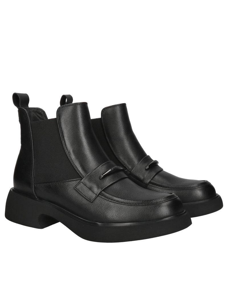 Women's insulated leather slippers, boots on a thicker sole, Konopka Shoes