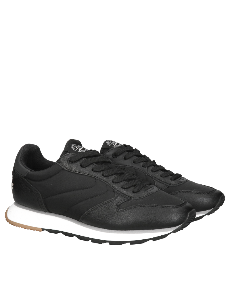 Comfortable men's shoes, black sneakers, fashionable design, high quality, Konopka shoes