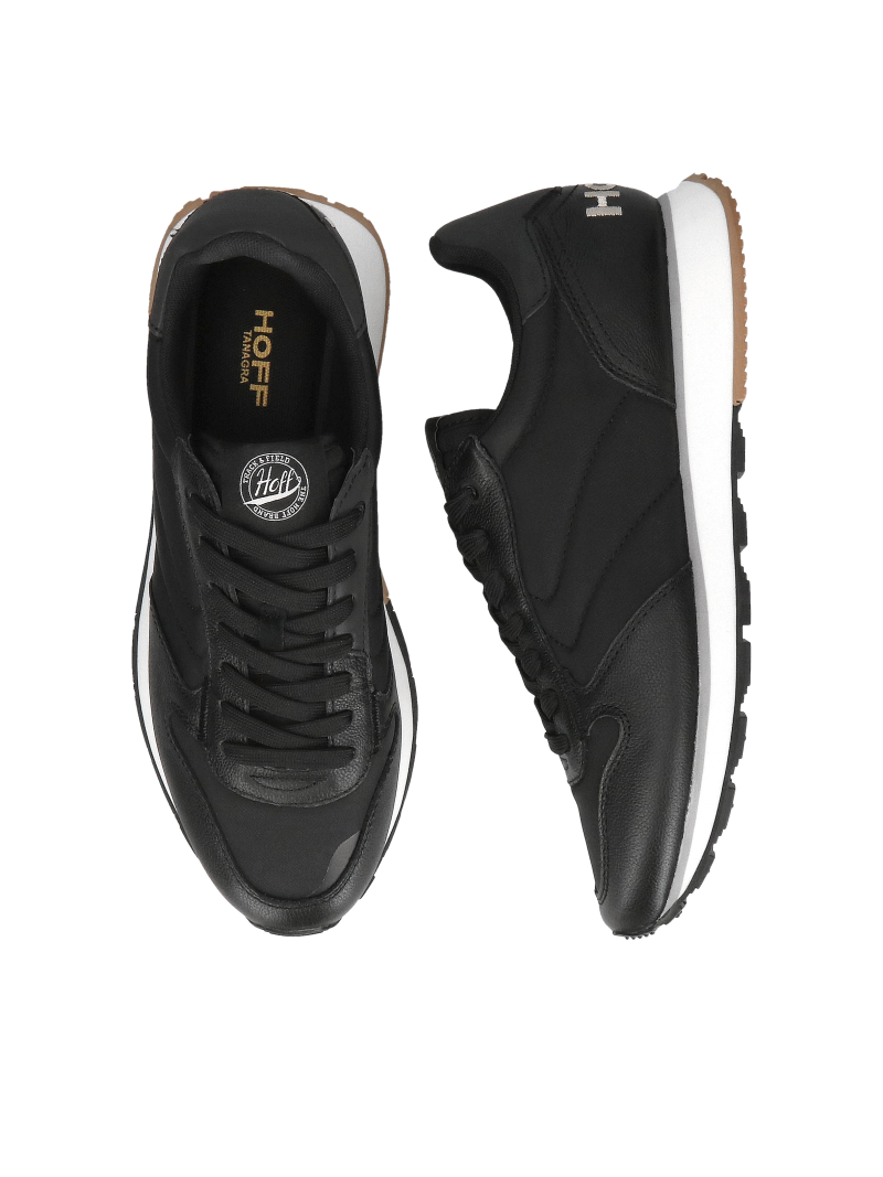 Comfortable men's shoes, black sneakers, fashionable design, high quality, Konopka shoes