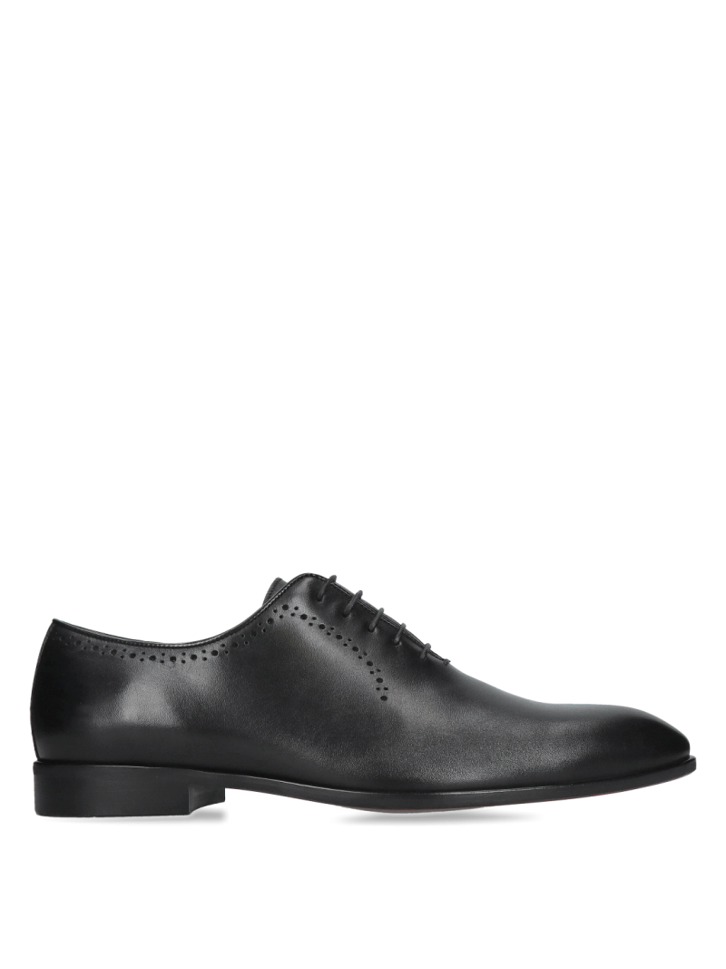 Men's oxfords black, premium shoes, high quality, Conhpol, Konopka Shoes