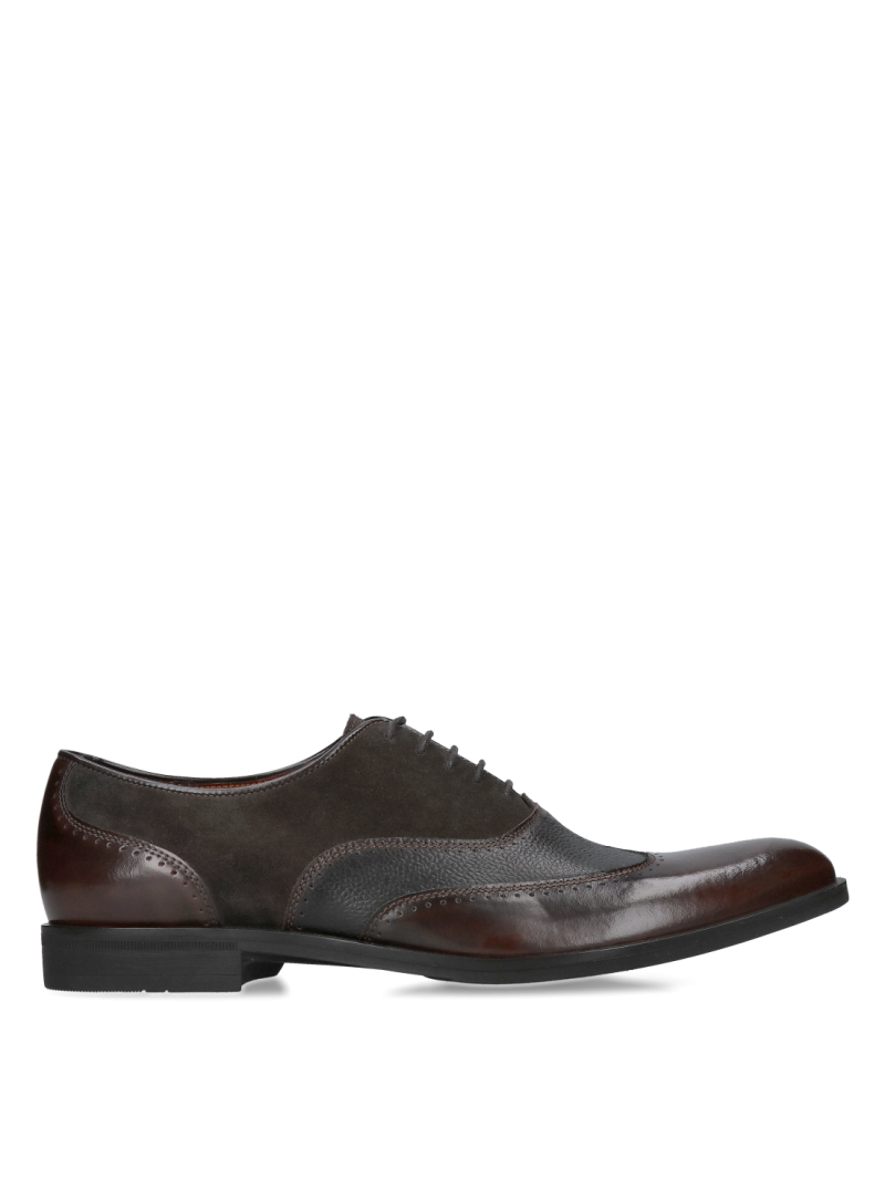 Brown oxford shoes, casual shoes, fashionable design in high quality, Conhpol, Konopka Shoes