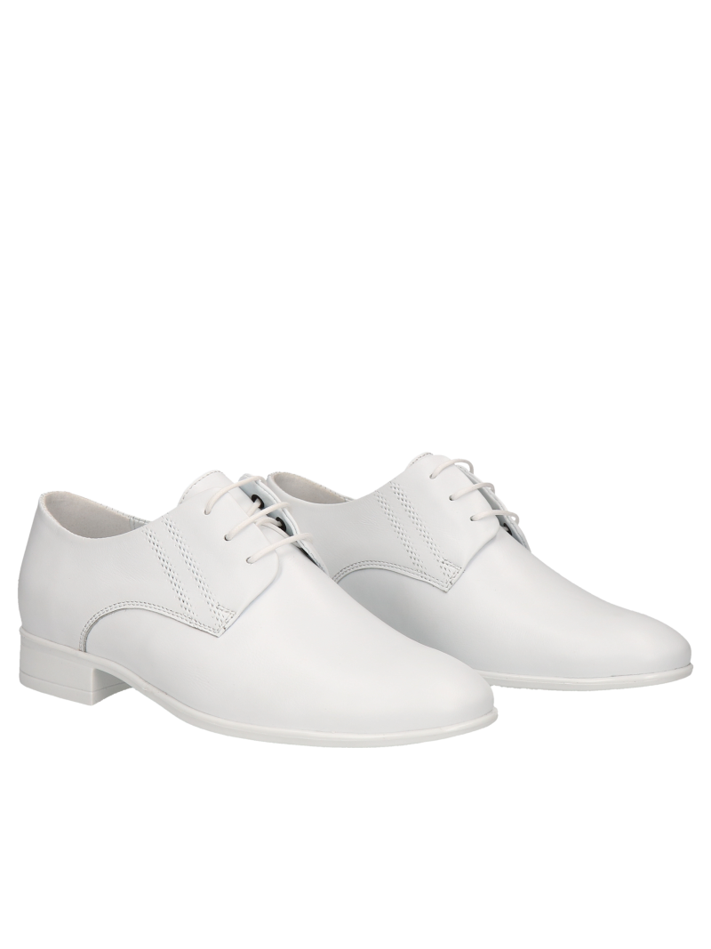 White communion shoes Karol, Conhpol, First communion shoes for a boy, Conhpol, Konopka Shoes