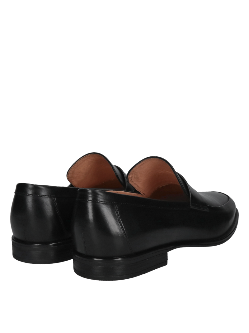 Men's loafers black leather moccasins with square nose Men's loafers black leather moccasins with square nose