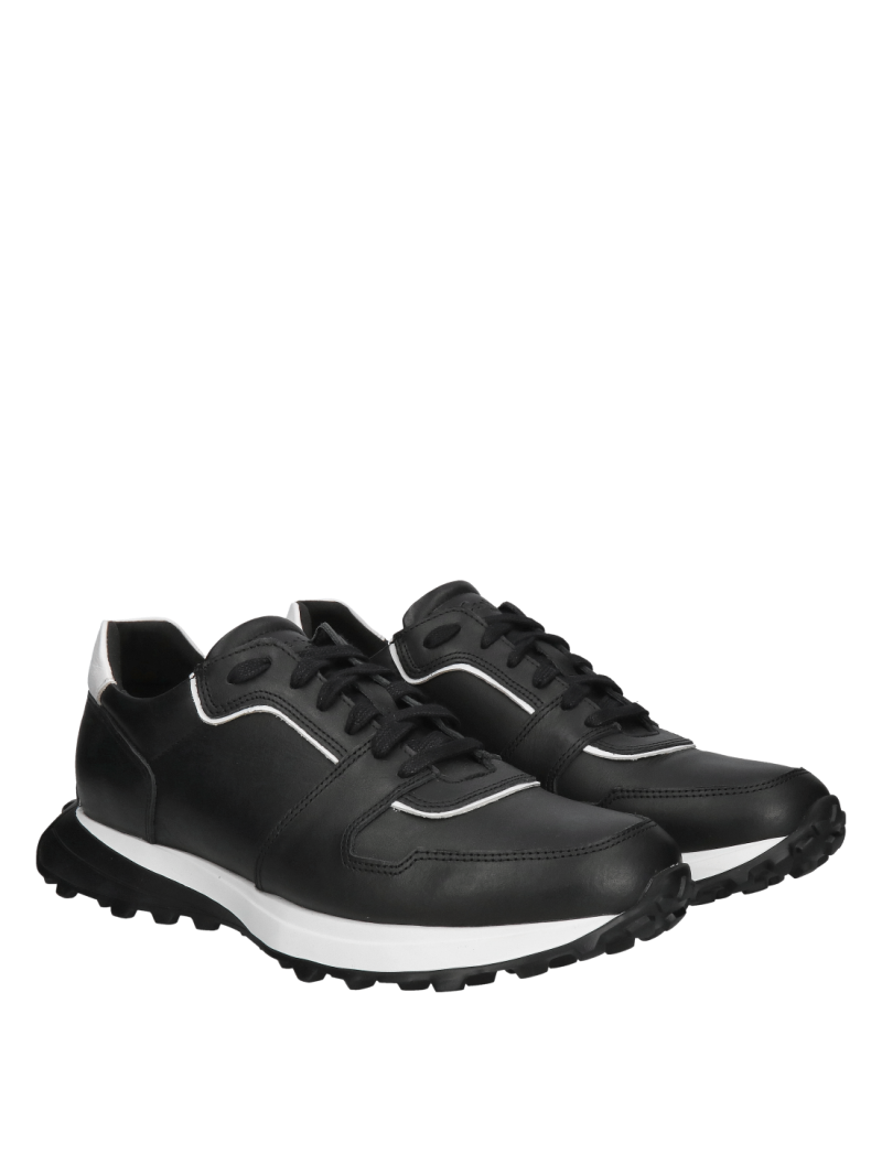 Fashionable men's sneakers on a light leather sole, Polish manufacturer