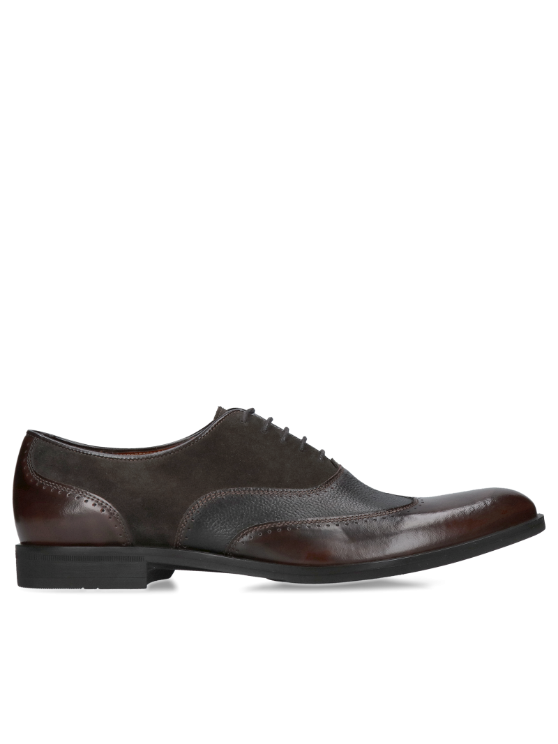 Brown oxford shoes, casual shoes, fashionable design in high quality, Conhpol, Konopka Shoes