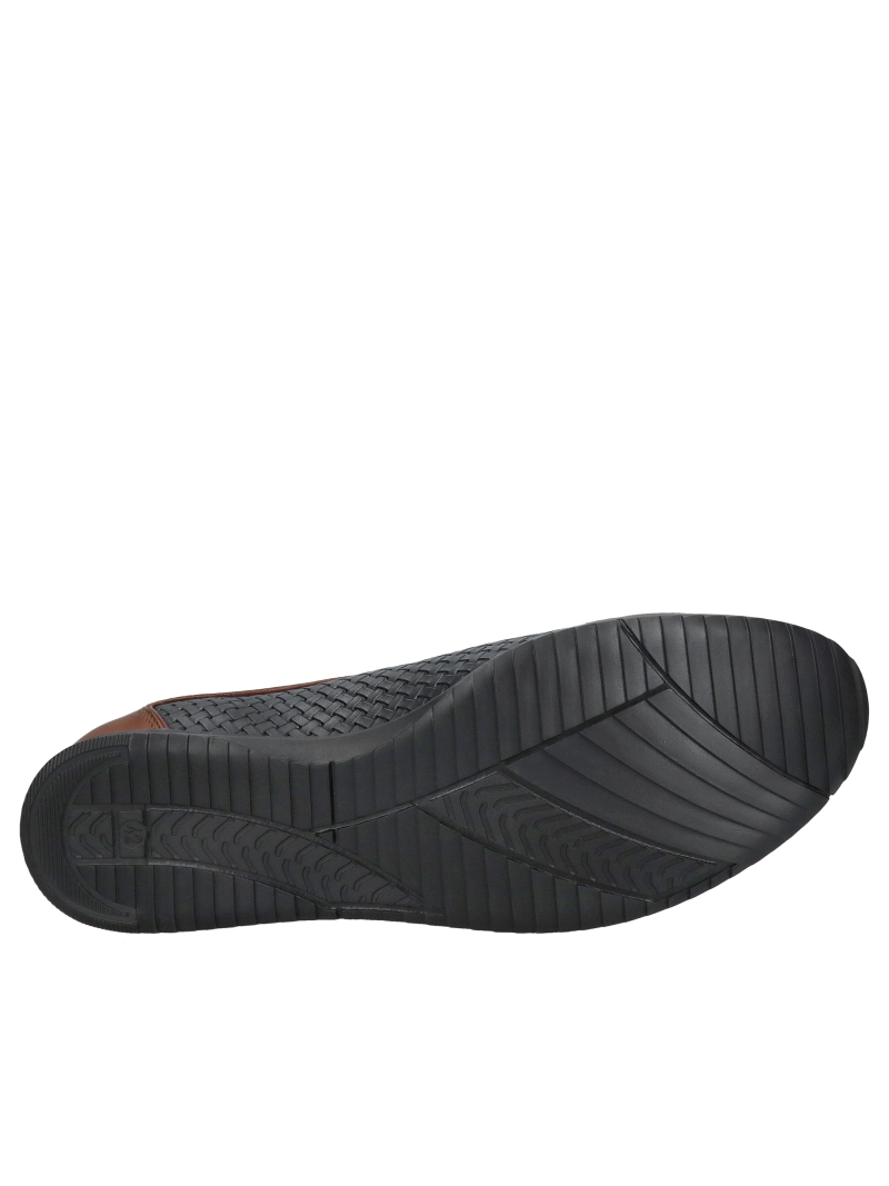 Comfortable men's shoes, brown and navy blue. Fashionable design, high quality