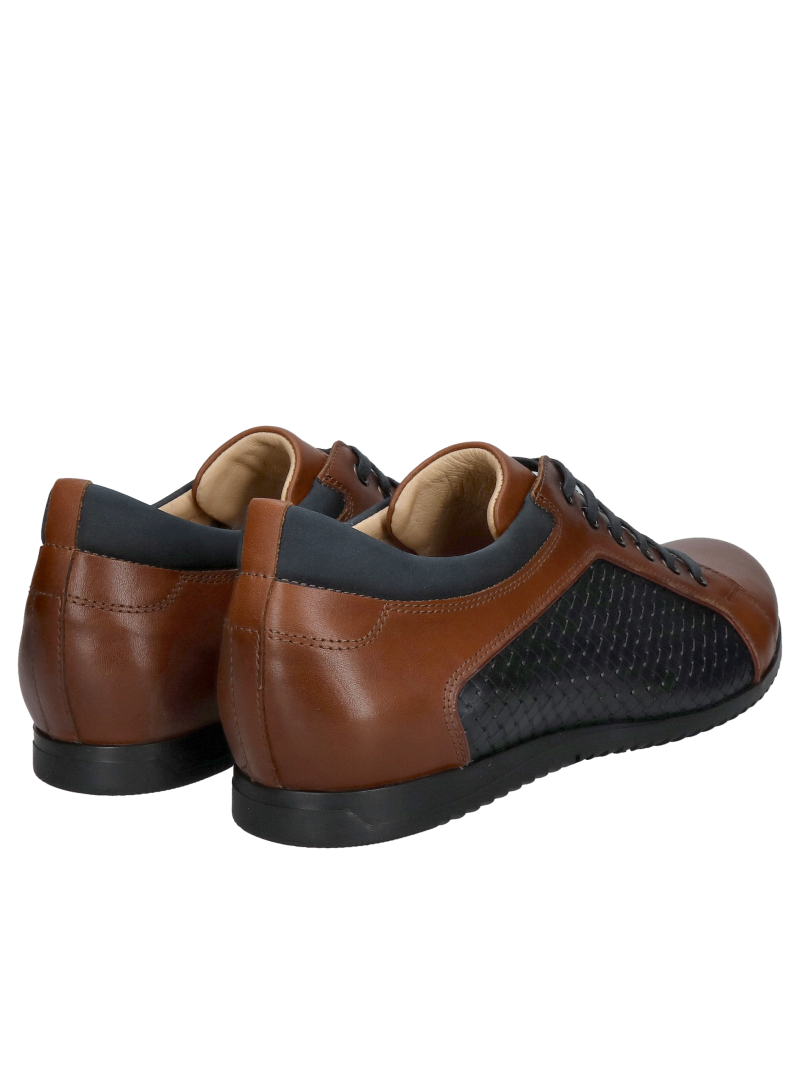 Comfortable men's shoes, brown and navy blue. Fashionable design, high quality