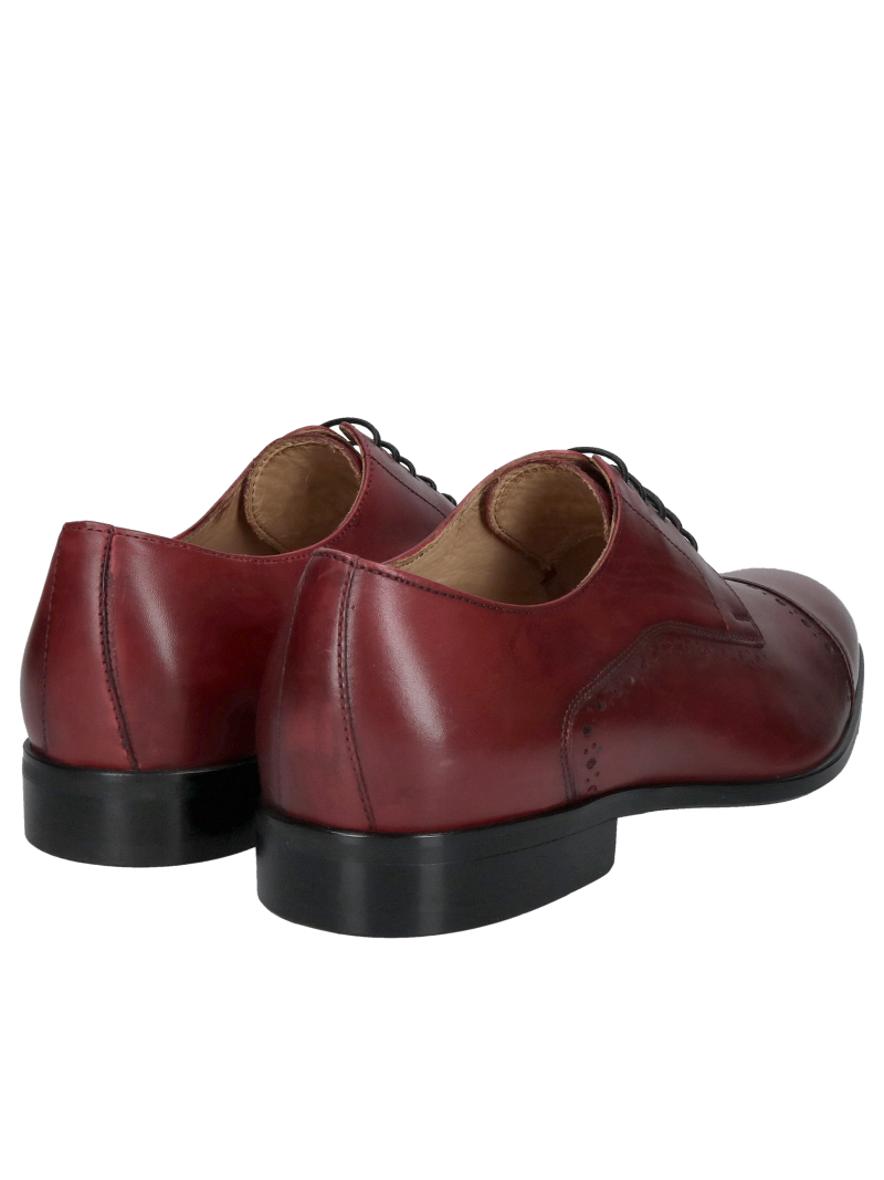 Men's formal shoes maroon, leather comfortable and elegant