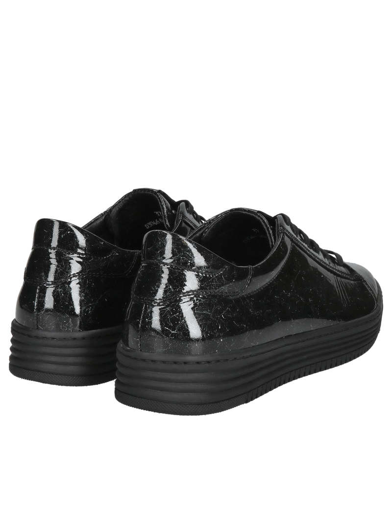 Women's sneakers in patent leather, comfortable on a black sole, Conhpol Dynamic, Konopka Shoes