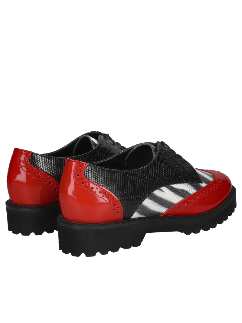 Colorful lace-up half shoes, distinctive style and high-quality leather