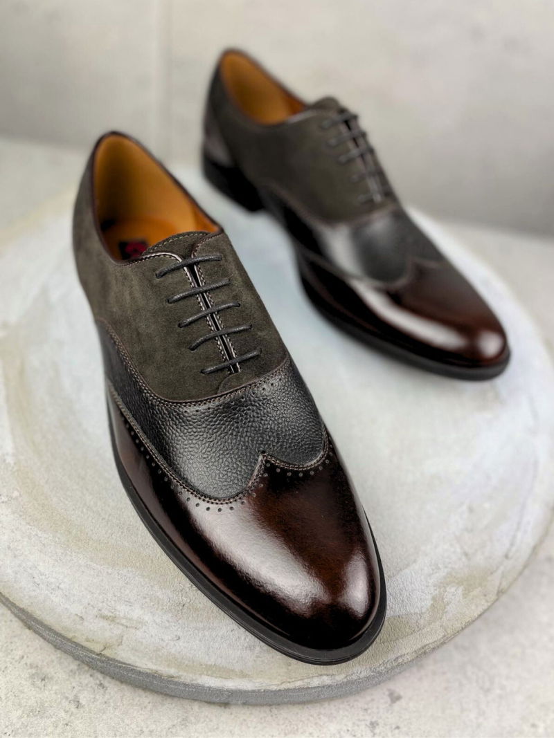 Brown oxford shoes, casual shoes, fashionable design in high quality, Conhpol, Konopka Shoes
