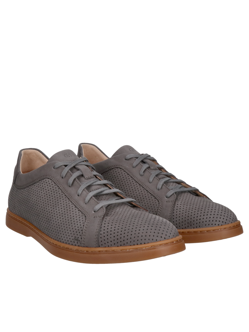 Grey casual shoes from Conhpol, airy men's shoes perfect for summer