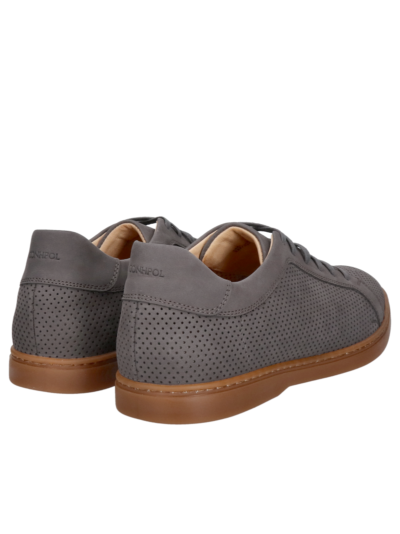 Grey casual shoes from Conhpol, airy men's shoes perfect for summer