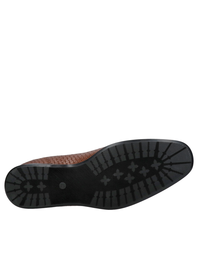 Comfortable men's leather slip-on shoes, elegant brown half shoes