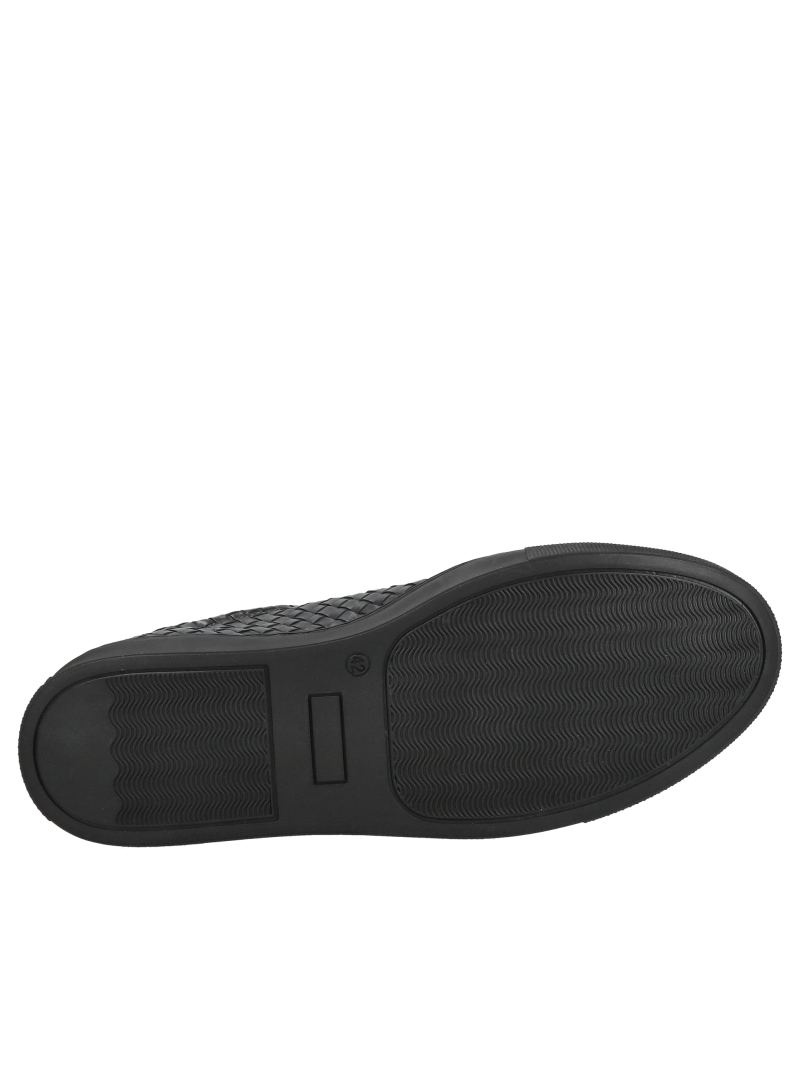 Black men's braided grain leather, high quality premium shoes