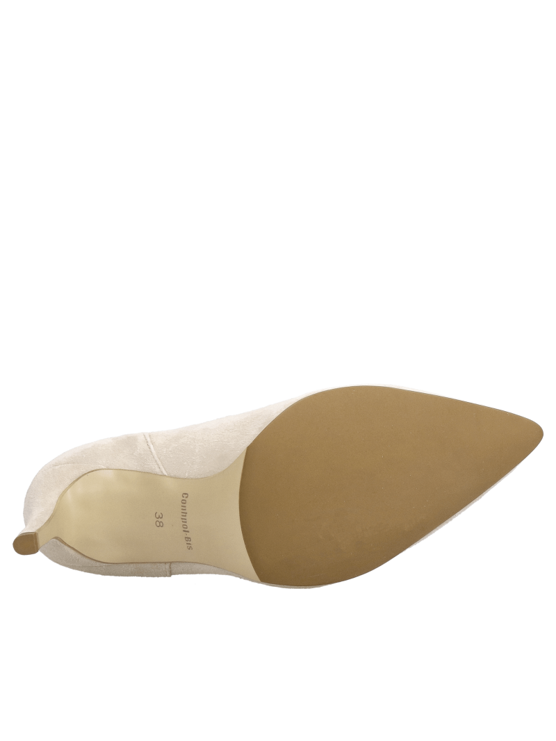 Summer suede shoes with matching rubber high heel, comfortable zipper on the instep, Conhpol Bis, Konopka Shoes Summer suede shoes with matching rubber high heel, comfortable zipper on the instep, Conhpol Bis, Konopka Shoes