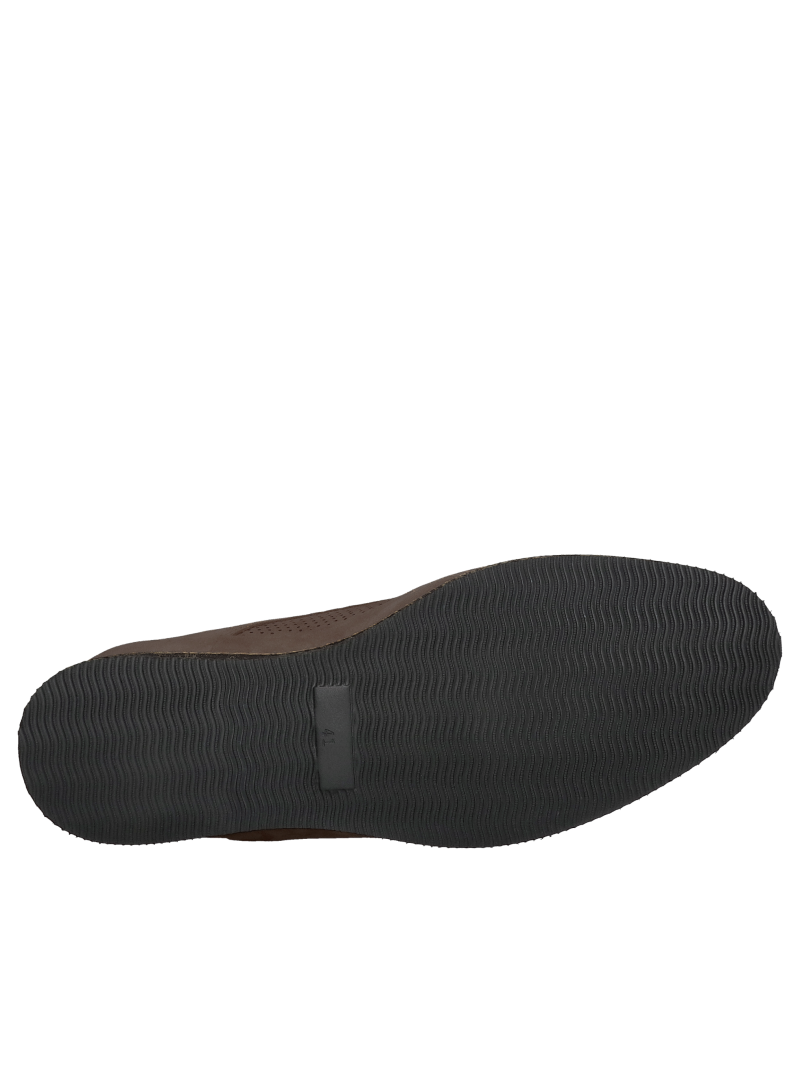 Men's suede summer shoes with perforation, lightweight and comfortable