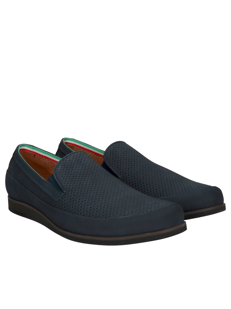 Men's summer shoes, suede leather, comfort slip-on half shoes