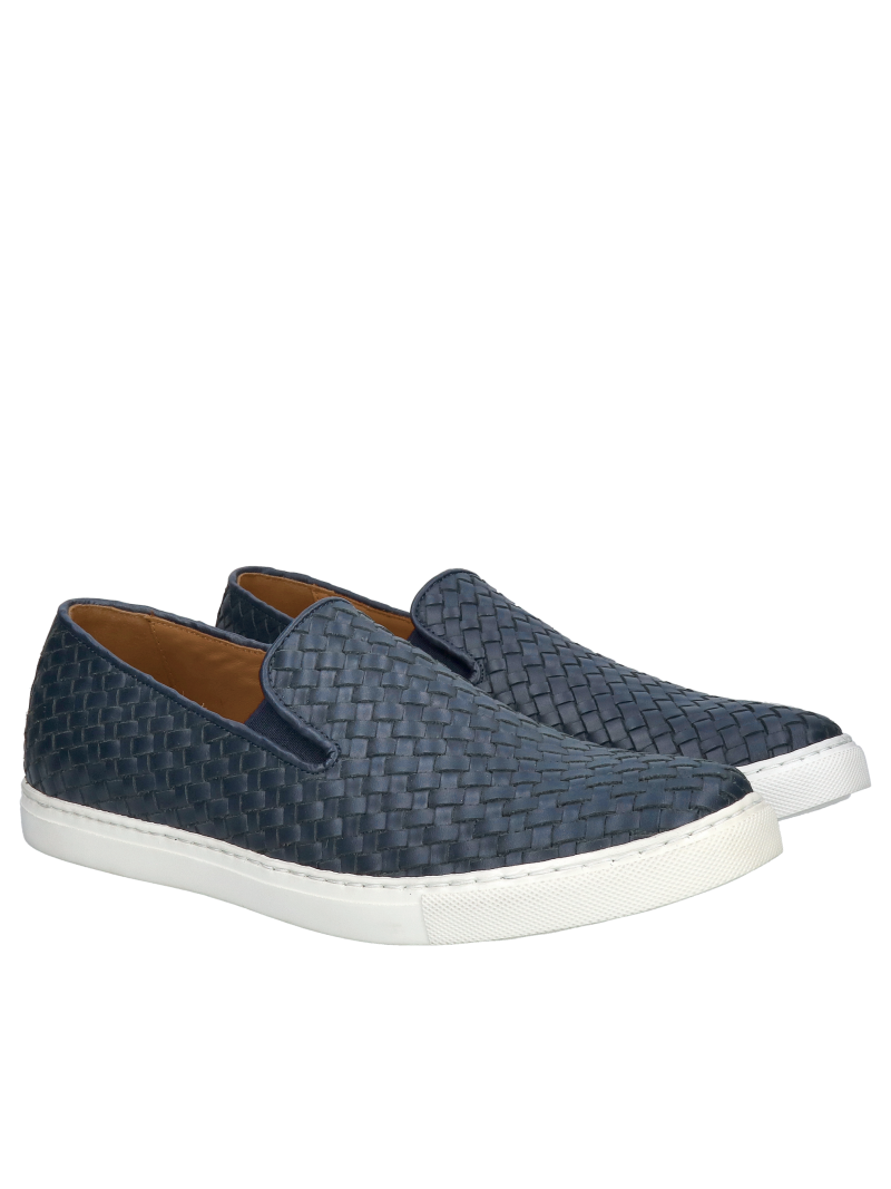 Slip-on summer shoes in hand-knotted leather, premium quality, Conhpol Dynamic, Konopka Shoes