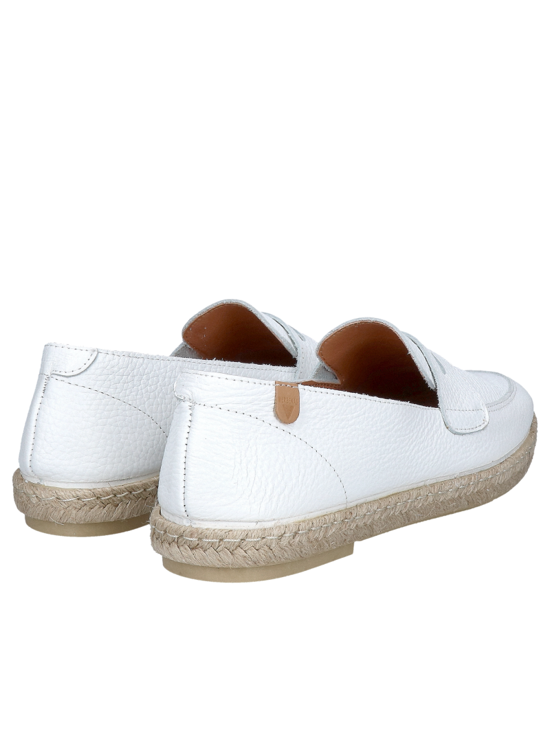 Women's Espadrilles white natural leather comfort and convenience