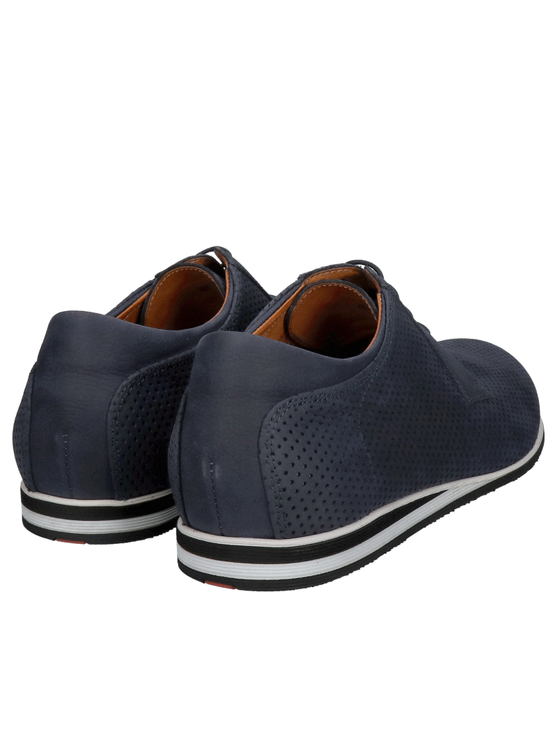 Men's summer shoes punched in suede leather