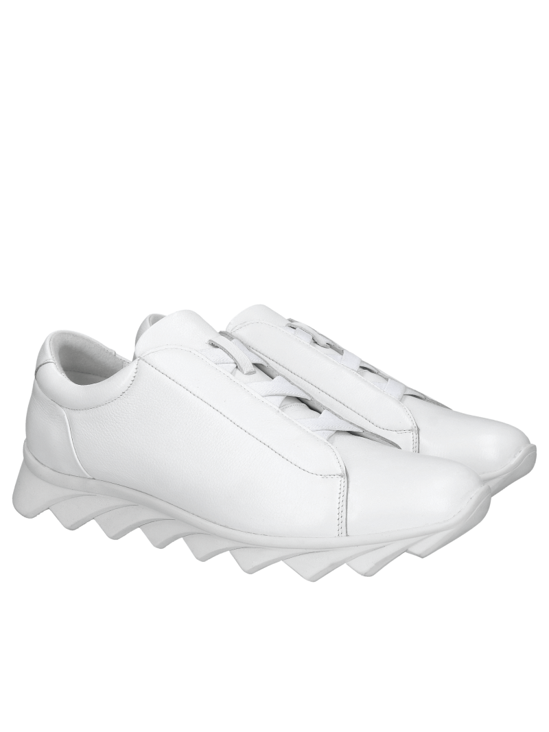 Sneakers on thick sole, sports shoes without laces for men