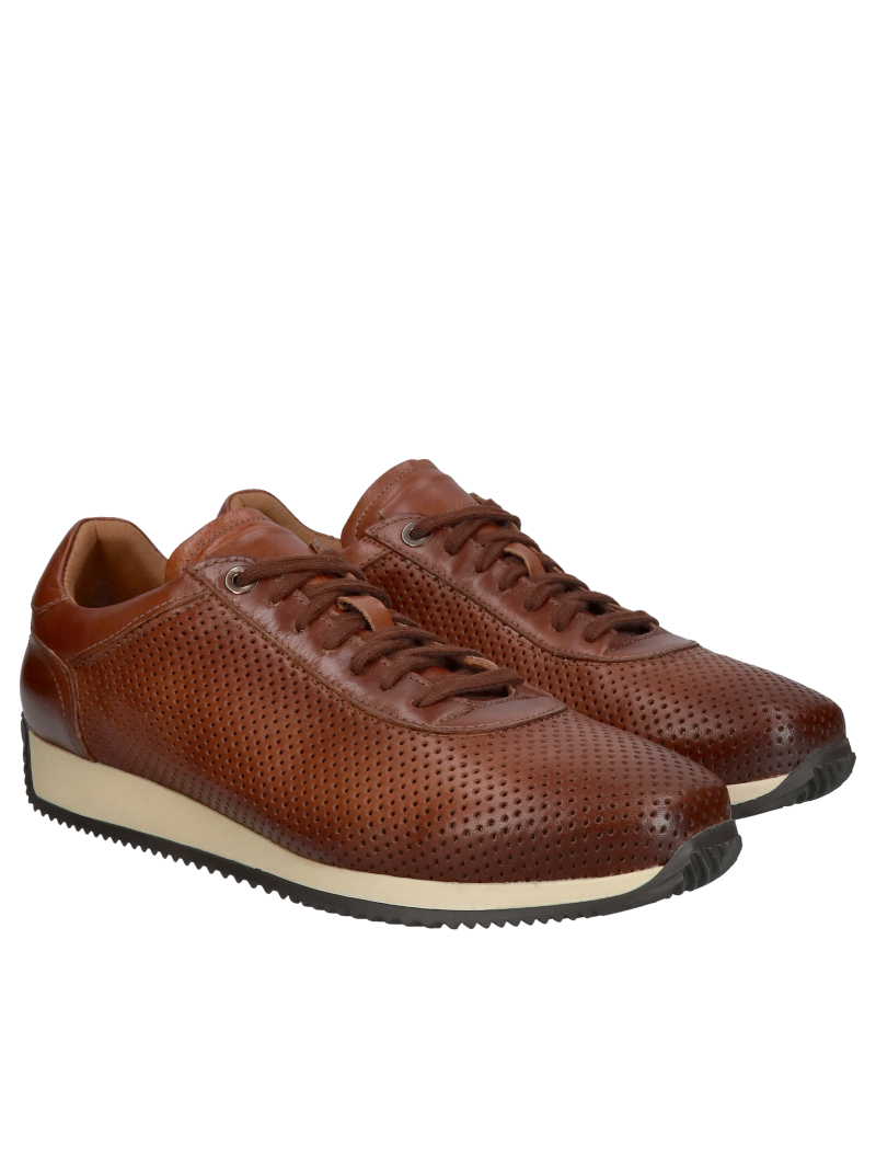 Men's sporty half shoes, summer openwork in leather