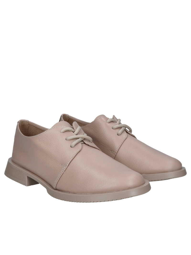 Women's leather lace-up half shoes for summer, comfortable shoes