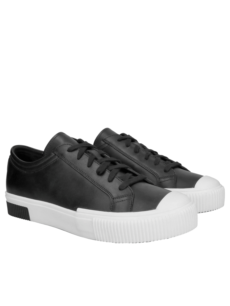 Men's sport lace-up shoes on thick white sole