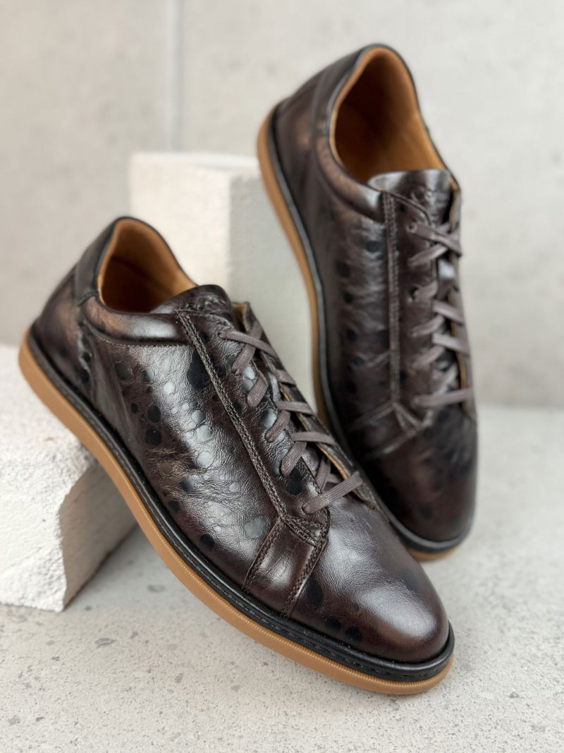 Comfortable and lightweight men's shoes made of natural leather, Polish production, Conhpol Dynamic, Konopka Shoes
