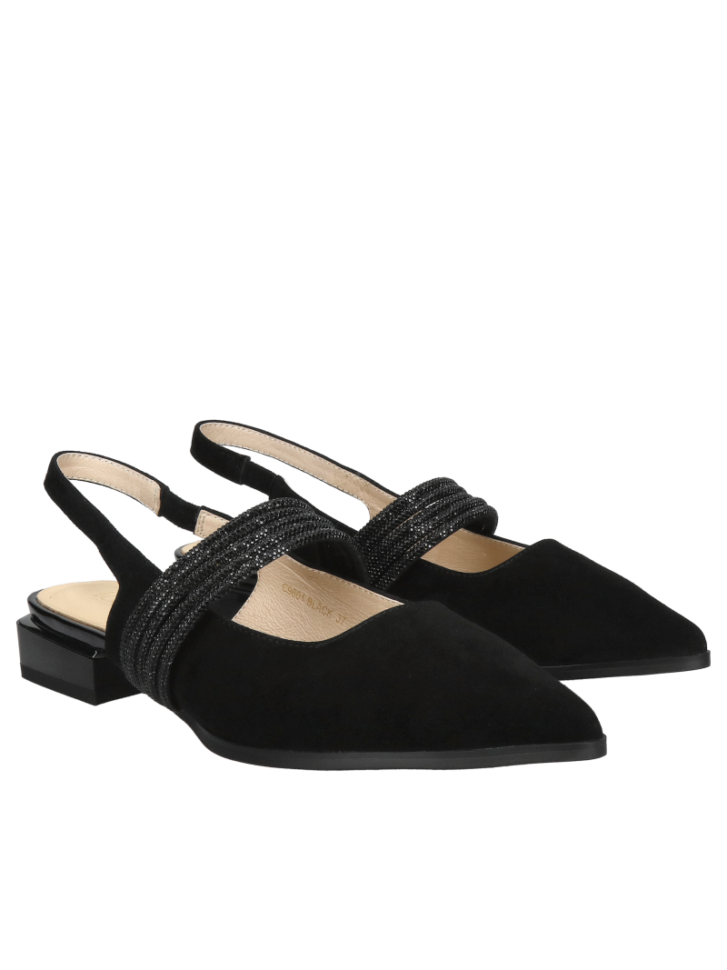 Comfortable ballerinas with shiny embellishment - perfect for special occasions, Konopka shoes
