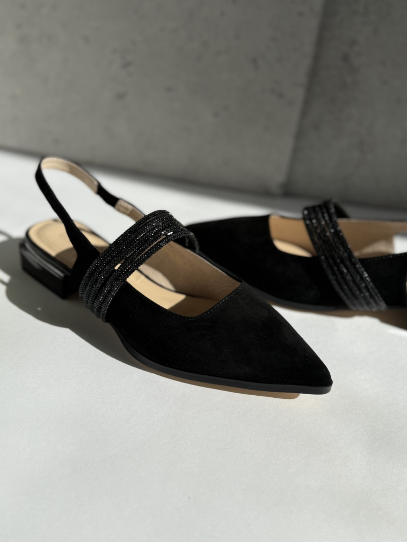 Comfortable ballerinas with shiny embellishment - perfect for special occasions, Konopka shoes