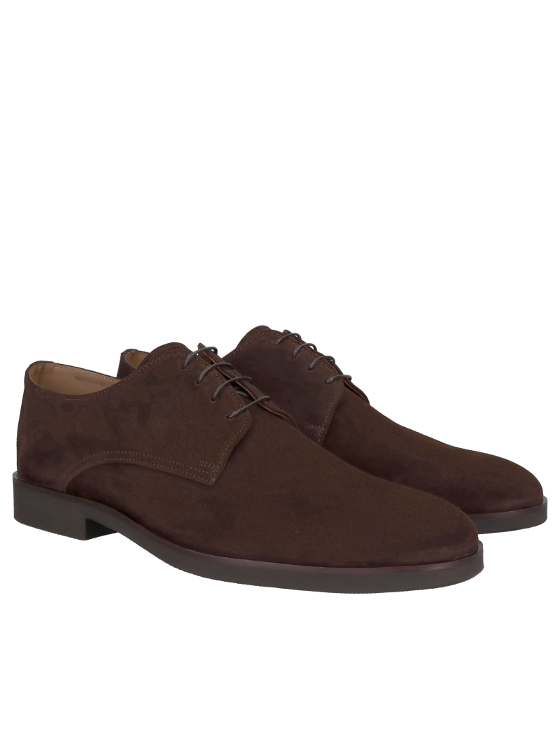 Men's leather shoes - brown elegant derby for any occasion