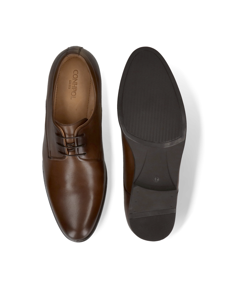 Men's formal shoes, natural leather, raising the height by 7 cm