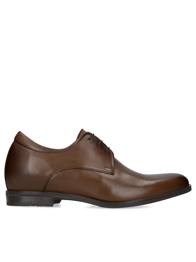 Men's formal shoes, natural leather, raising the height by 7 cm