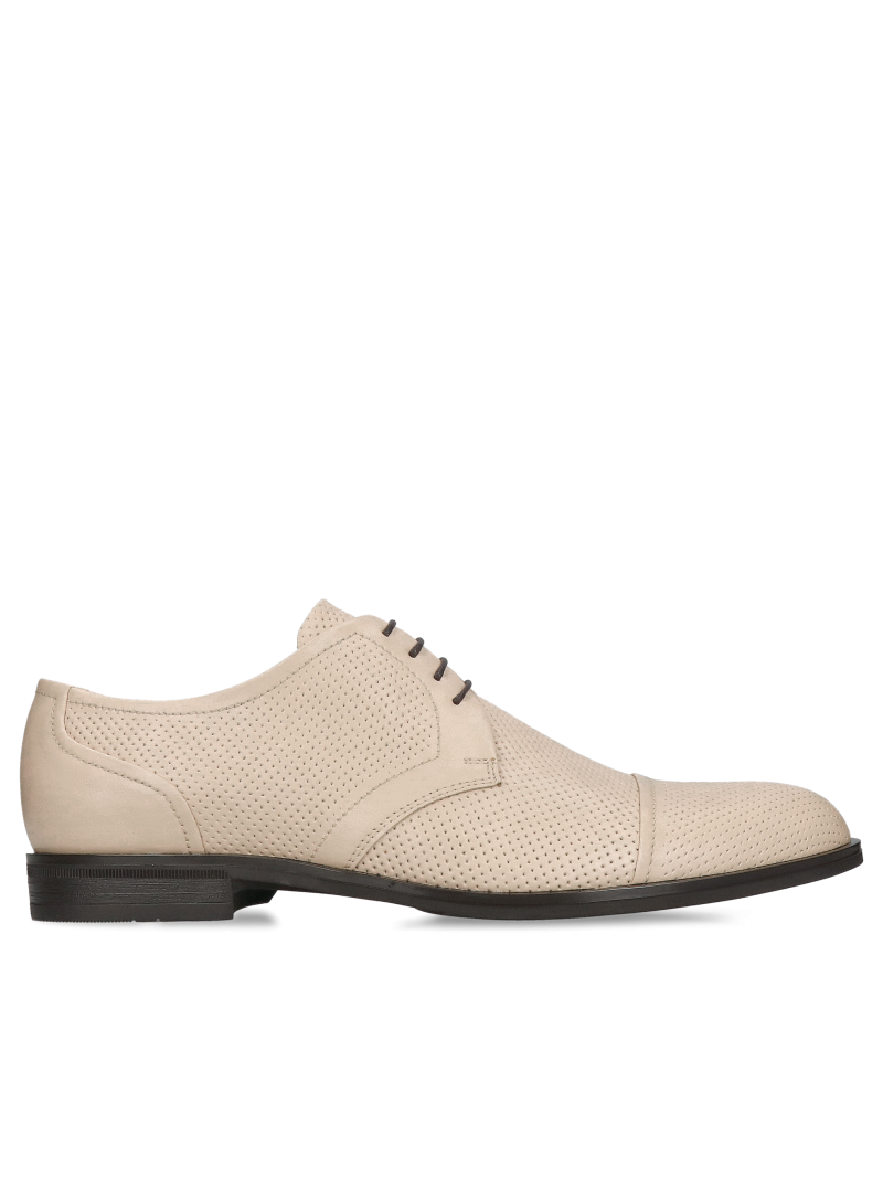 White men's elegant shoes, men's summer shoes, men's leather shoes, Polish leather footwear manufacturer Conhpol