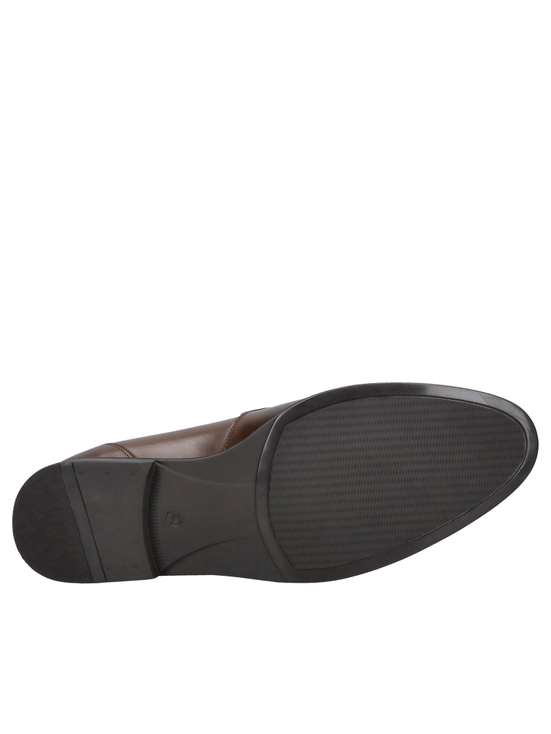 Premium heightening shoes: +7cm, leather, brown, slip-on shoes, Polish Quality