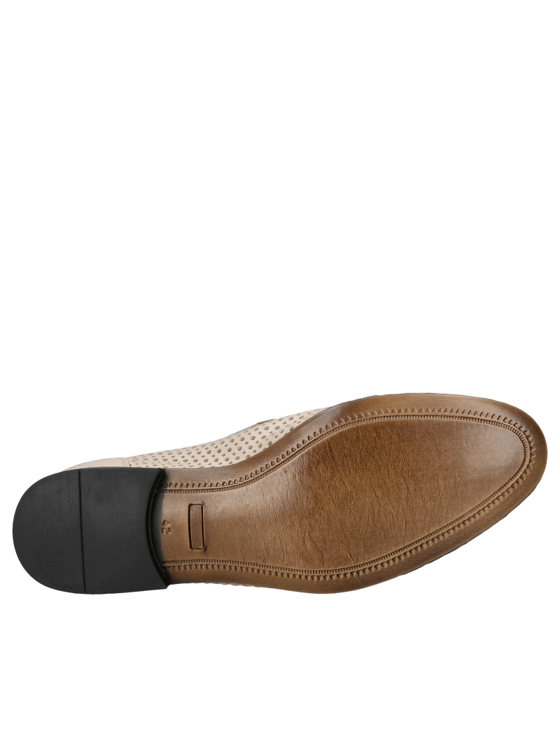 White men's elegant shoes, men's summer shoes, men's leather shoes, Polish leather footwear manufacturer Conhpol