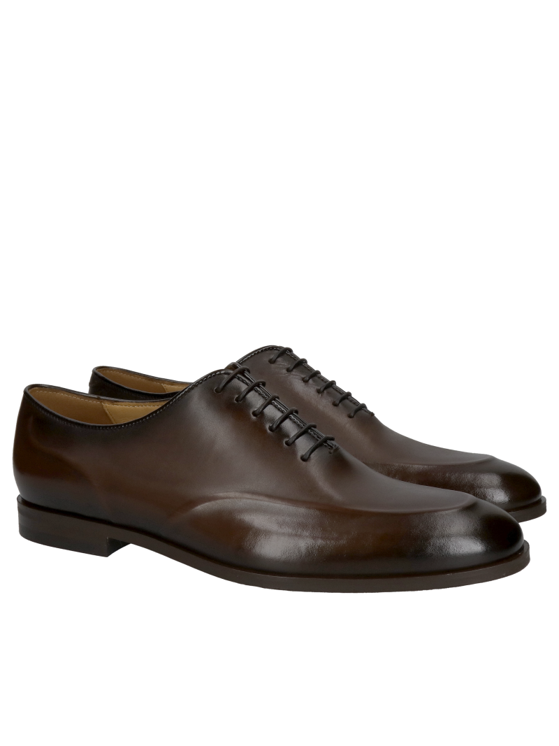 Men's elegant shoes, Polish manufacturer of leather shoes Conhpol, men's leather half shoes, men's suit shoes